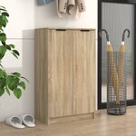 vidaXL Armoire à chaussures Chêne sonoma 59x35x100cm Bois d'ingénierie
