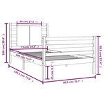 vidaXL Cadre de lit sans matelas 75x190 cm bois de pin massif
