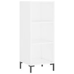 vidaXL Buffet haut Blanc 34 5x34x180 cm Bois d'ingénierie