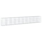 vidaXL Panier gabion avec couvercle 1000x100x150 cm fer galvanisé