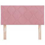 vidaXL Tête de lit LED Rose Ensemble de 2 Rose Tissu  Bois 90 cm USB-C