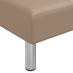 vidaXL Canapé-lit en forme de L cappuccino 255x140x70 cm similicuir