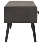 vidaXL Banc avec tiroirs 80 cm Gris Velours