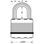 Master lock cadenas excell acier laminé 52 mm m5eurd