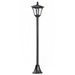 Luminaire extérieur solaire lampadaire lanterne classique LED 40 Lm dim. 18L x 18l x 160H cm noir