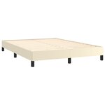 vidaXL Cadre de lit Crème 140x190 cm Similicuir