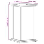 vidaXL Support pour plantes sonoma gris 33x33x60 cm bois d'ingénierie
