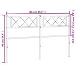vidaXL Tête de lit métal blanc 160 cm