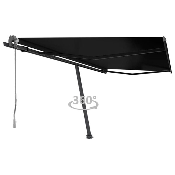 vidaXL Auvent automatique sur pied 450x300 cm Anthracite