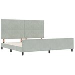 Cadre de lit vidaXL Gris clair 200x200 cm Velours