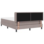 Lit à ressorts vidaXL avec matelas taupe 140x200 cm tissu
