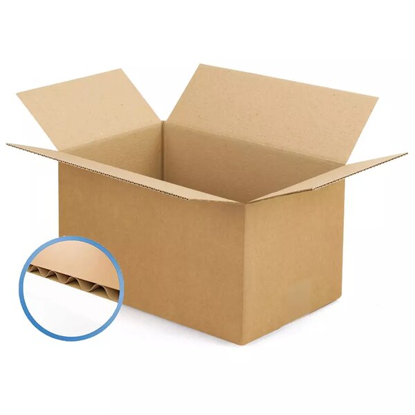 Caisses carton – (50) Simple cannelure brun 25x25x25 cm – Bulteau Systems