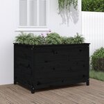 vidaXL Lit surélevé de jardin noir 119 5x82 5x78 cm bois de pin massif