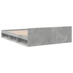 vidaXL Cadre de lit et tiroirs gris béton 140x200 cm bois d'ingénierie