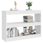 vidaXL Bibliothèque/Séparateur de pièce Blanc 100x30x72 cm