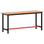 vidaXL Établi 180x55x81 5 cm bois massif de hêtre et métal
