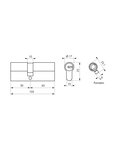THIRARD - Cylindre de serrure Trafic 12  30x65mm  nickel  anti-arrachement  anti-perçage  anti-casse  5 clés