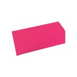 Pqt de 100 Intercalaires trapézoidale A4 carton 190g Rouge Rose HERLITZ