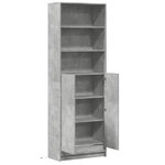 vidaXL Buffet haut avec LED gris béton 69x32 5x200cm bois d’ingénierie