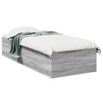 vidaXL Cadre de lit sonoma gris 90x190 cm bois d'ingénierie
