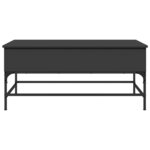 vidaXL Table basse noir 100x50x45 cm bois d'ingénierie et métal