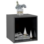 vidaXL Meubles TV 4 Pièces gris brillant 37x35x37 cm bois d’ingénierie
