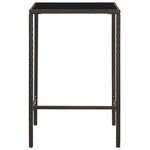 vidaXL Table de bar de jardin Marron 70x70x110 cm Résine tressée verre