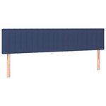 vidaXL Sommier à lattes de lit et matelas et LED Bleu 200x200 cm Tissu