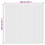 vidaXL Tapis rectangulaire noir 100x100 cm bambou