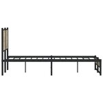 vidaXL Cadre de lit en métal avec tête de lit chêne sonoma 137x190 cm
