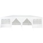 vidaXL Tente de fête avec 12 côtés blancs 8x4 m PE