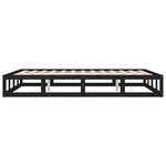vidaXL Cadre de lit sans matelas noir 180x200 cm bois massif