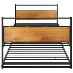 vidaXL Cadre de lit extensible sans matelas Noir Métal 90x200 cm