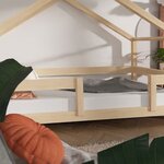 Lit cabane enfant LUCKY 70 x 160 verni