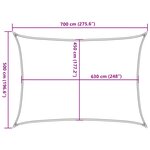 vidaXL Voile d'ombrage 160 g/m² Vert clair 5x7 m PEHD