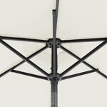vidaXL Parasol de jardin avec mât en acier blanc 225x225x212 cm