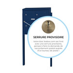 Bloc collectif leabox.com  2x2  grade 3  simple face  Extérieur  fixation sur pieds à sceller  Bleu Saphir RAL 5003 finition brillante