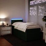 vidaXL Sommier à lattes de lit avec matelas Vert foncé 100x200 cm