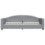 vidaXL Lit de jour avec matelas gris clair 90x200 cm tissu