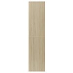 vidaXL Bibliothèque/Buffet Blanc et chêne sonoma 66x30x130cm Aggloméré