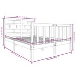 vidaXL Cadre de lit sans matelas bois massif 140x190 cm