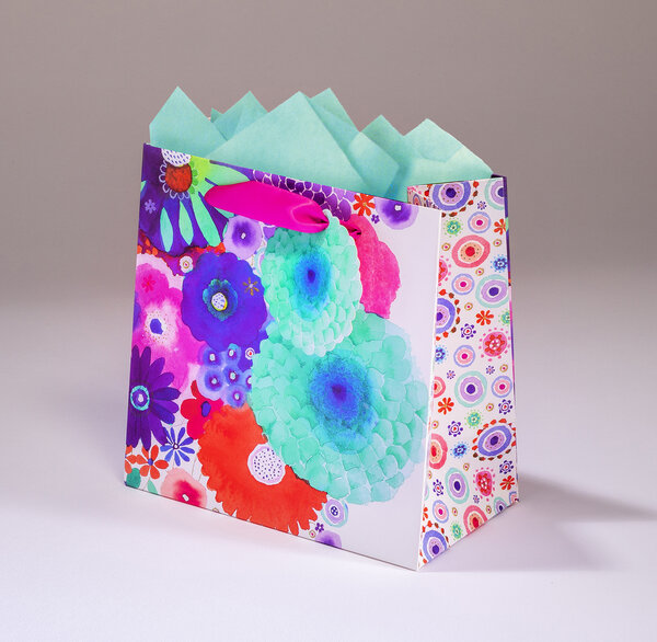 Sac cadeau hortensia pmcl 18 x h 18 fleurs