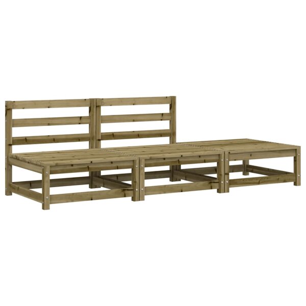 vidaXL Canapé de jardin sans accoudoirs repose-pieds bois pin imprégné