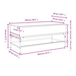 vidaXL Table basse noir 100x50x45 cm bois d'ingénierie et métal