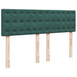 vidaXL Sommier à lattes de lit et matelas Vert foncé 140x200cm Velours