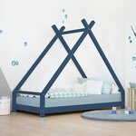 Lit tipi enfant TAHUKA 80 x 160 bleu marine