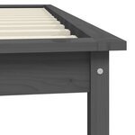vidaXL Cadre de lit sans matelas gris bois massif