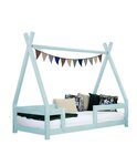 Lit cabane enfant NAKANA 80 x 180 bleu clair