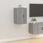 vidaXL Meuble TV mural Sonoma gris 40x34 5x60 cm