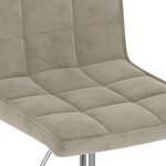 vidaXL Chaises pivotantes à manger lot de 4 gris clair velours